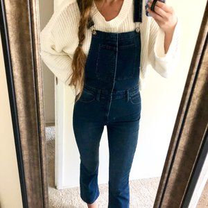 Lucky Dark Wash cropped Overalls